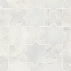 Oriental White Mosaic 6 - marble tile